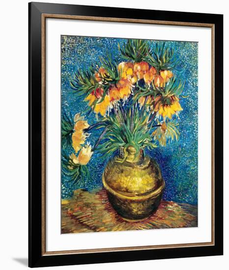 Crown Imperial Fritillaries in a Copper Vase, c.1886-Vincent van Gogh-Framed Premium Giclee Print