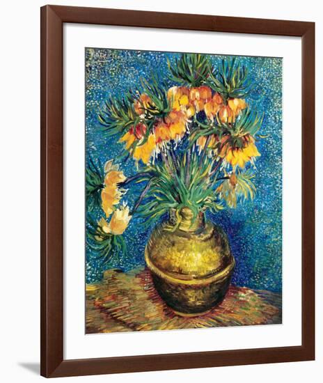 Crown Imperial Fritillaries in a Copper Vase, c.1886-Vincent van Gogh-Framed Premium Giclee Print