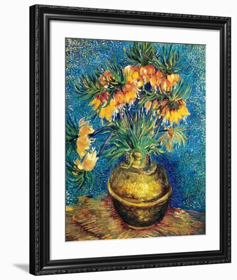 Crown Imperial Fritillaries in a Copper Vase, c.1886-Vincent van Gogh-Framed Premium Giclee Print