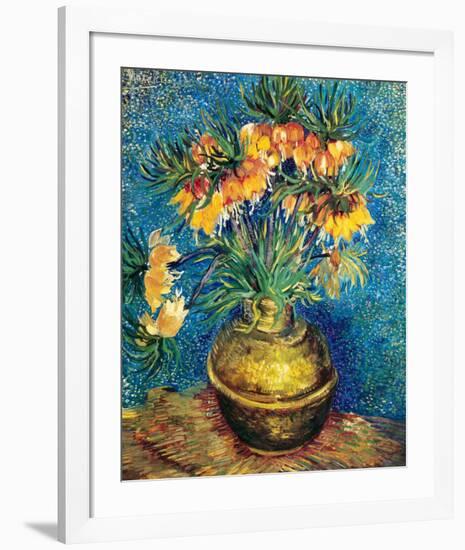 Crown Imperial Fritillaries in a Copper Vase, c.1886-Vincent van Gogh-Framed Premium Giclee Print