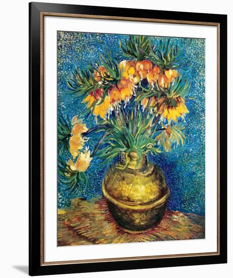 Crown Imperial Fritillaries in a Copper Vase, c.1886-Vincent van Gogh-Framed Premium Giclee Print