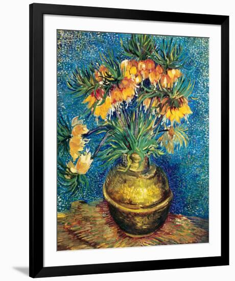 Crown Imperial Fritillaries in a Copper Vase, c.1886-Vincent van Gogh-Framed Premium Giclee Print