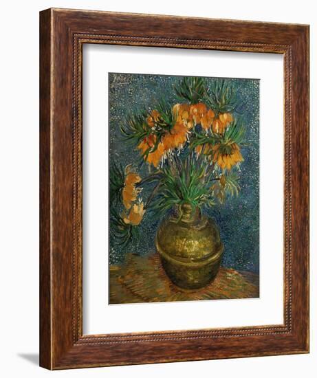 Crown Imperial Fritillaries in a Copper Vase, c.1886-Vincent van Gogh-Framed Premium Giclee Print