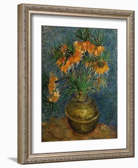 Crown Imperial Fritillaries in a Copper Vase, c.1886-Vincent van Gogh-Framed Giclee Print