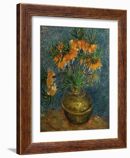 Crown Imperial Fritillaries in a Copper Vase, c.1886-Vincent van Gogh-Framed Giclee Print