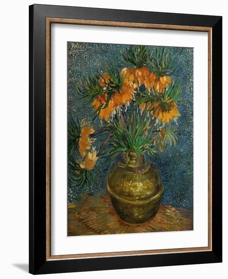 Crown Imperial Fritillaries in a Copper Vase, c.1886-Vincent van Gogh-Framed Giclee Print