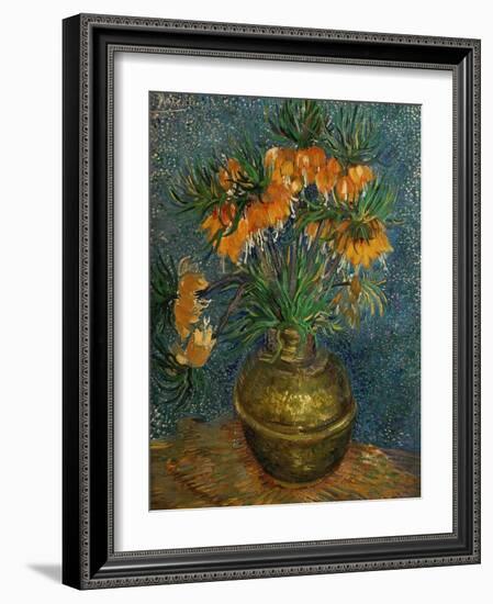 Crown Imperial Fritillaries in a Copper Vase, c.1886-Vincent van Gogh-Framed Giclee Print