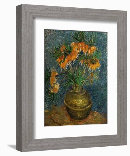 Crown Imperial Fritillaries in a Copper Vase, c.1886-Vincent van Gogh-Framed Giclee Print