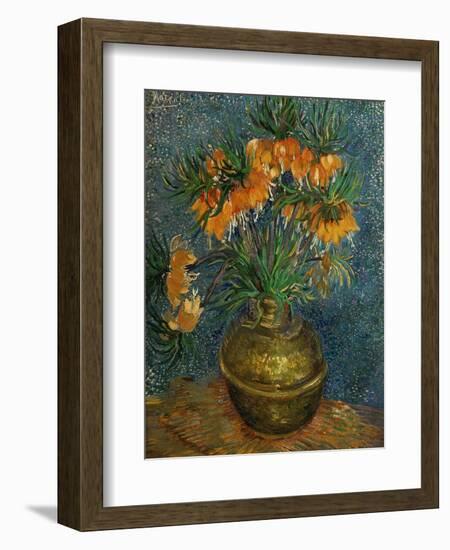 Crown Imperial Fritillaries in a Copper Vase, c.1886-Vincent van Gogh-Framed Giclee Print