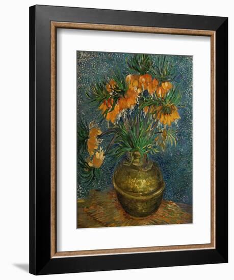 Crown Imperial Fritillaries in a Copper Vase, c.1886-Vincent van Gogh-Framed Giclee Print