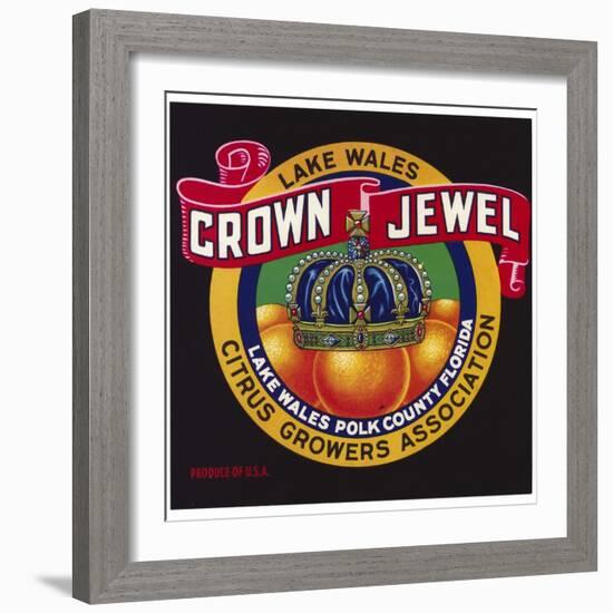 Crown Jewel Oranges Label-null-Framed Giclee Print