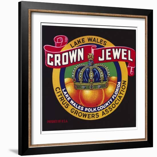 Crown Jewel Oranges Label-null-Framed Giclee Print