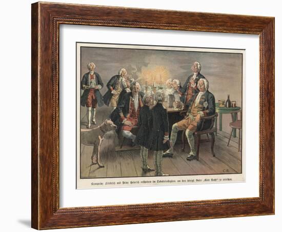 Crown Prince Frederick and Prince Henry of Prussia Wishing their Father, the King, Goodnight-Carl Rochling-Framed Giclee Print