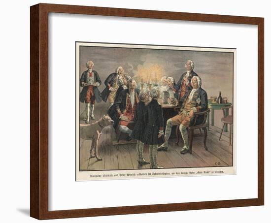 Crown Prince Frederick and Prince Henry of Prussia Wishing their Father, the King, Goodnight-Carl Rochling-Framed Giclee Print