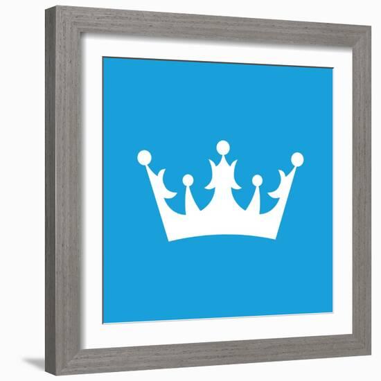 Crown White Icon-Yulia Ryabokon-Framed Art Print