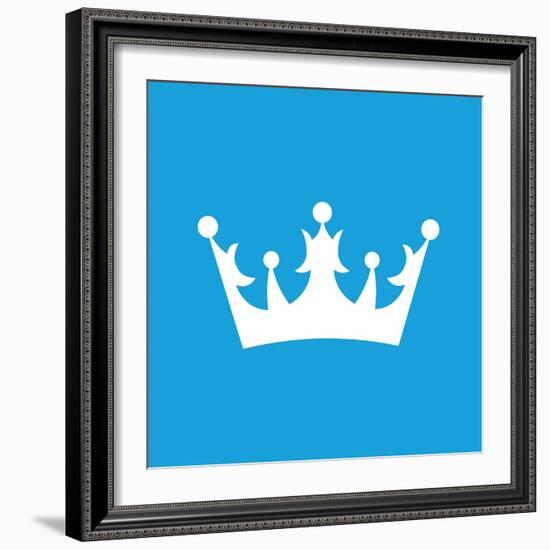 Crown White Icon-Yulia Ryabokon-Framed Art Print