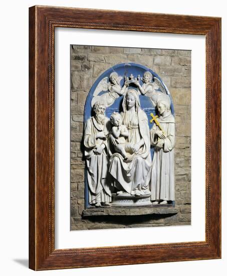 Crowned Virgin and Child with Saints-Luca Della Robbia-Framed Giclee Print