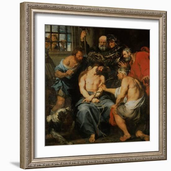 Crowning with Thorns-Sir Anthony Van Dyck-Framed Giclee Print