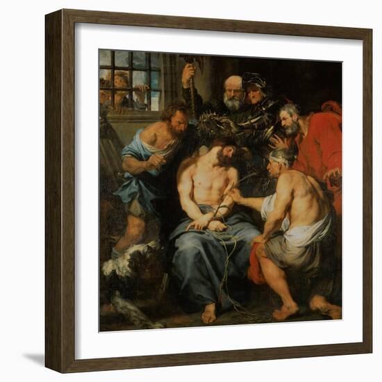 Crowning with Thorns-Sir Anthony Van Dyck-Framed Giclee Print