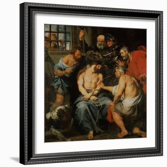 Crowning with Thorns-Sir Anthony Van Dyck-Framed Giclee Print