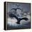 Crows Flying-AlienCat-Framed Stretched Canvas