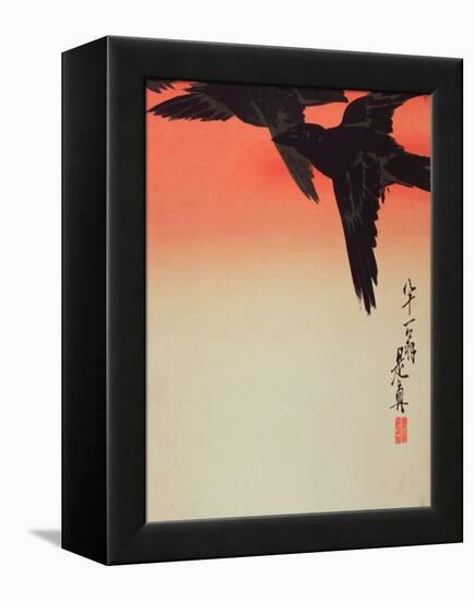 Crows in Flight at Sunrise, 1888-Shibata Zeshin-Framed Premier Image Canvas