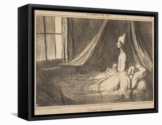 Croyant L'Apercevoir-Honore Daumier-Framed Premier Image Canvas