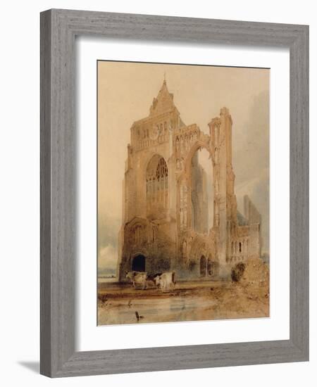 Croyland Abbey, Crowland-John Sell Cotman-Framed Giclee Print