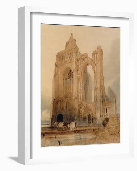 Croyland Abbey, Crowland-John Sell Cotman-Framed Giclee Print