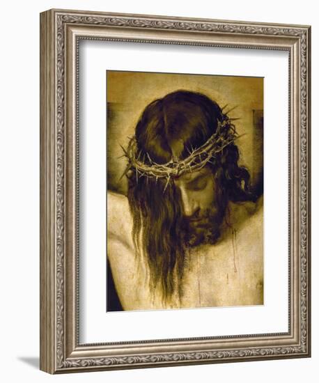 Crucified Christ (Detail of the Head), Cristo Crucificado-Diego Velazquez-Framed Giclee Print