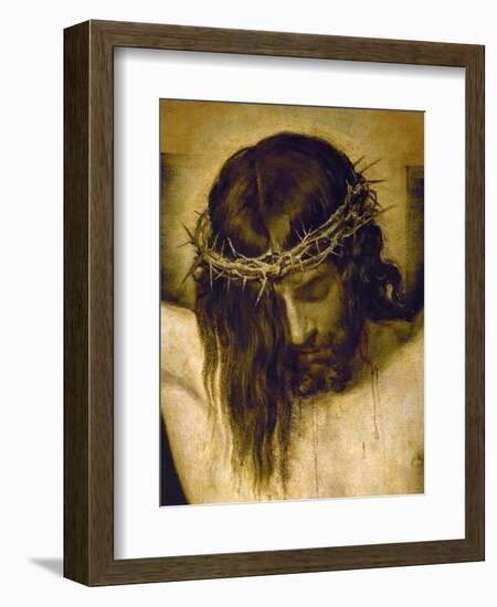 Crucified Christ (Detail of the Head), Cristo Crucificado-Diego Velazquez-Framed Giclee Print