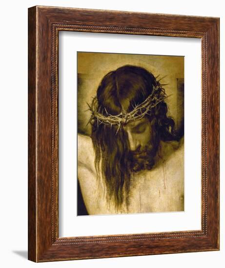 Crucified Christ (Detail of the Head), Cristo Crucificado-Diego Velazquez-Framed Giclee Print