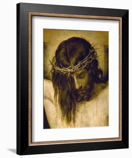 Crucified Christ (Detail of the Head), Cristo Crucificado-Diego Velazquez-Framed Giclee Print