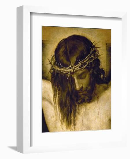 Crucified Christ (Detail of the Head), Cristo Crucificado-Diego Velazquez-Framed Giclee Print