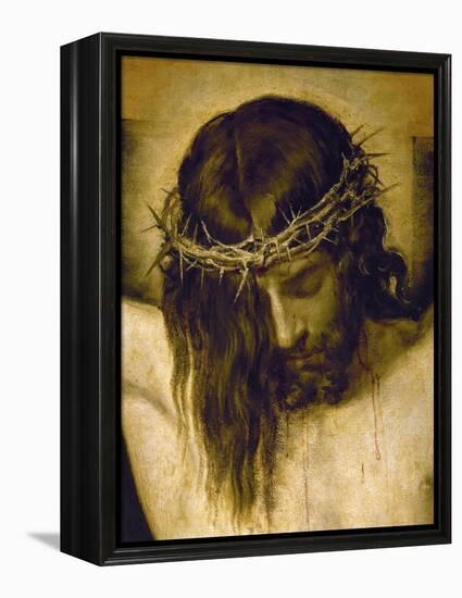 Crucified Christ (Detail of the Head), Cristo Crucificado-Diego Velazquez-Framed Premier Image Canvas