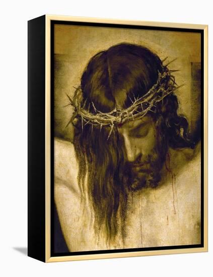 Crucified Christ (Detail of the Head), Cristo Crucificado-Diego Velazquez-Framed Premier Image Canvas
