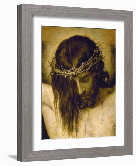 Crucified Christ (Detail of the Head), Cristo Crucificado-Diego Velazquez-Framed Giclee Print