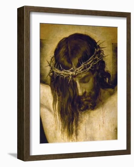 Crucified Christ (Detail of the Head), Cristo Crucificado-Diego Velazquez-Framed Giclee Print