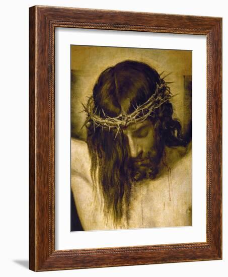 Crucified Christ (Detail of the Head), Cristo Crucificado-Diego Velazquez-Framed Giclee Print