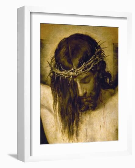 Crucified Christ (Detail of the Head), Cristo Crucificado-Diego Velazquez-Framed Giclee Print