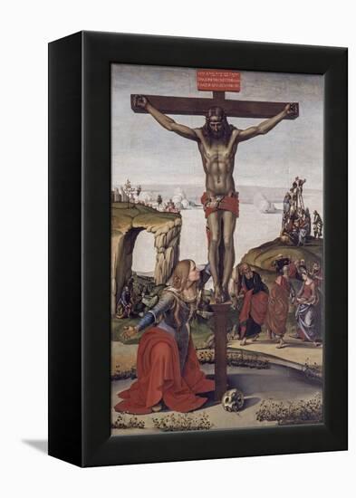 Crucified Christ with Mary Magdalene, 1490-Luca Signorelli-Framed Stretched Canvas