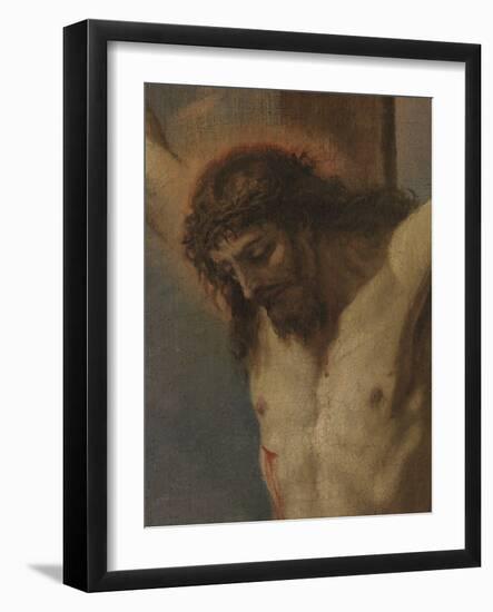 Crucified Christ with Saints Anthony of Padua, Madeleine and Valentine-Sebastiano Ricci-Framed Giclee Print