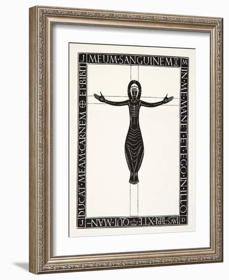 Crucifix, 1919-Eric Gill-Framed Giclee Print