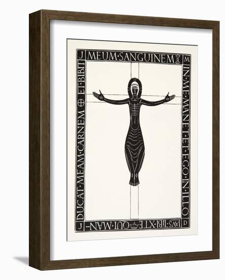 Crucifix, 1919-Eric Gill-Framed Giclee Print