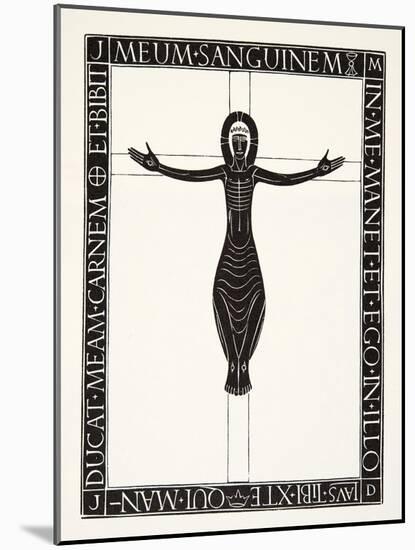 Crucifix, 1919-Eric Gill-Mounted Giclee Print