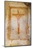 Crucifix Fresco in a Cave Church in the Sassi Area of Matera, Basilicata, Italy, Europe-Martin-Mounted Photographic Print