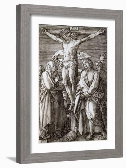 Crucifixion, 1511 (Engraving)-Albrecht Dürer or Duerer-Framed Giclee Print