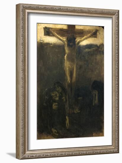 Crucifixion, 1890-1900-Gaetano Previati-Framed Giclee Print
