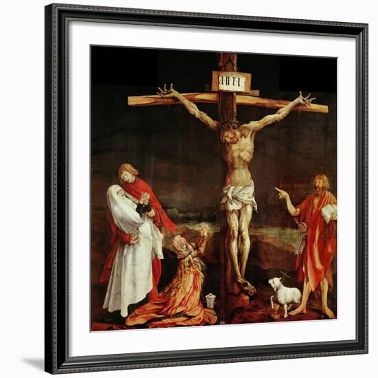 Crucifixion, a Panel from the Isenheim Altar, Limewood (Around 1515)-Matthias Gr?newald-Framed Giclee Print