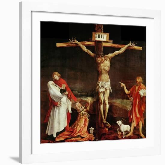 Crucifixion, a Panel from the Isenheim Altar, Limewood (Around 1515)-Matthias Gr?newald-Framed Giclee Print